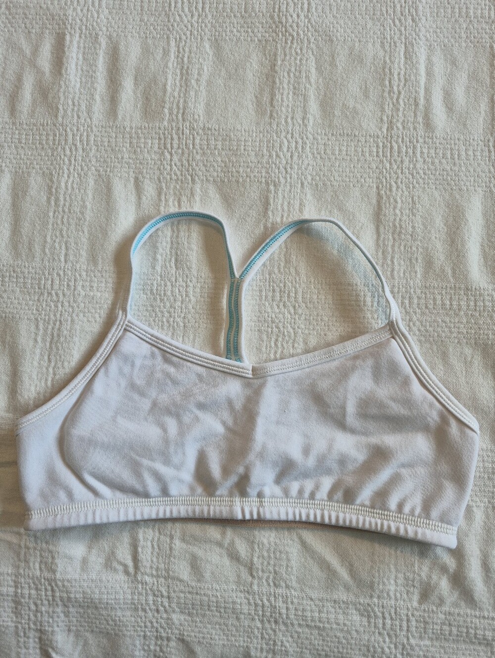 Ivivva girls size 12 white bra padding intact VGUC